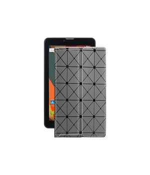 Чохол з екошкіри для планшету Bravis NB753 3G Сірий ромб