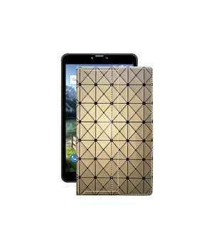 Чохол з екошкіри для планшету Bravis NB851 8 3G Золотий ромб
