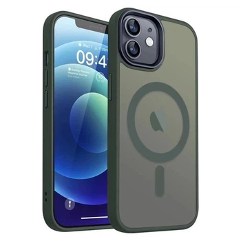 Чехол ударостойкий матовый WAVE Premium Matte Insane Case with MagSafe для Apple Iphone 11 Green