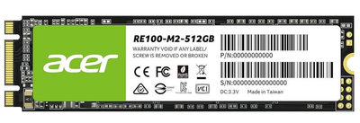 Накопичувач SSD Acer m.2 sata 512GB (RE100-M2-512GB)