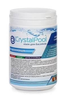 Шоковий хлор швидкої дії для басейнів Crystal Pool Quick Chlorine Tablets 1 кг у таблетках 20г