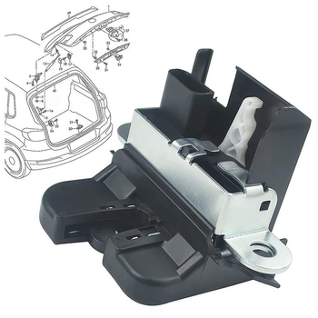Замок крышки багажника VW Touran Tiguan Polo Тигуан Туран Поло 1P0827505