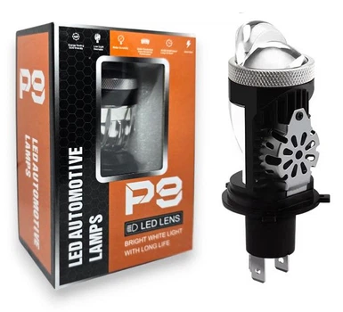 Cветодиодная линза с цоколем H4 P9 60W 6500K 12V 1 шт. (35845/1)