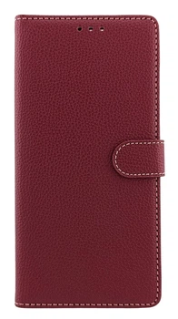 Чехол книжка Leather Flip для Oppo A3x (CPH2681 / CPH2641) на магните с подставкой бордовый