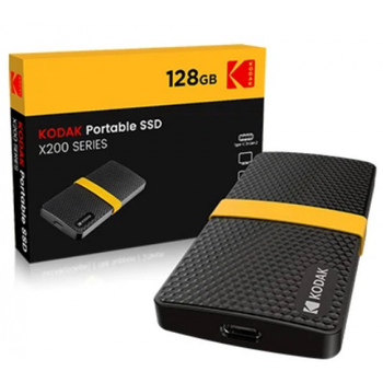 Внешний SSD USB Type-C накопитель Kodak X200 128Gb для ПК Windows OTG Android Black