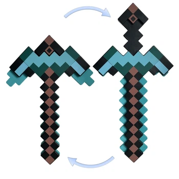 Ігрушка-трансформер Майнкрафт Minecraft алмазный Меч-Кирка