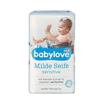 Дитяче мило з екстрактом ромашки та олією жожоба Babylove Sensitive 100 г (4707106)