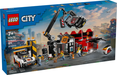 Zestaw klocków LEGO City Złomowisko z samochodami 871 element (60472)