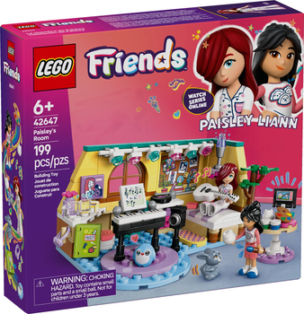 Zestaw klocków LEGO Friends Pokój Paisley 199  elementów (42647)