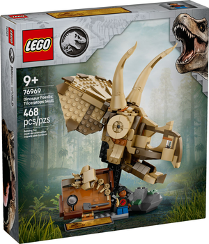 Конструктор LEGO Jurassic World Скелети динозаврів: череп трицератопса 468 елементів (76969)