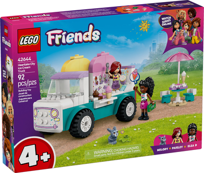 Zestaw klocków LEGO Friends Furgonetka z lodami w mieście Heartlake 92 elementy (42644)