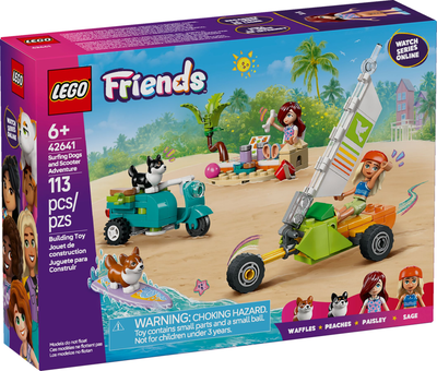 Конструктор LEGO Friends Приключения с собачками серфингистами и скутером 113 элементов (42641)