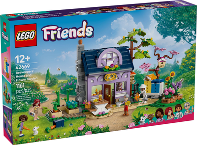 Конструктор LEGO Friends Бджолиний будинок і квітник 1161 елемент (42669)