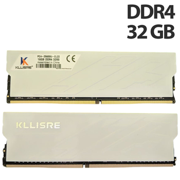 Оперативна пам'ять для ПК Kllisre / 32 GB (2x 16 GB) / 2Rx4 / DDR4 / 3200 MHz