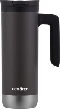 Термочашка Contigo Huron SNAPSEAL 590 мл Sake Серая матовая с ручкой