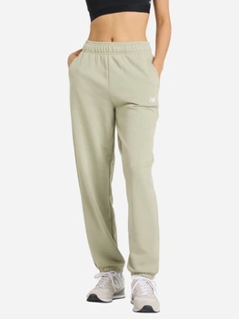 Spodnie dresowe damskie New Balance Sport Essentials Small Logo WP41500 XL Oliwkowe (197967266782)