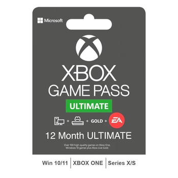 Комплект Xbox Game Pass Ultimate - 12 місяців: Game Pass Console + PC + Core + EA Play (Xbox One/Series + Windows 10/11) для всіх регіонів та країн