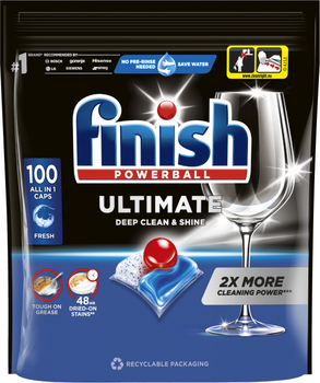 Набор средств для мытья посуды в посудомоечных машинах FINISH Ultimate All in 1 100 капсул + 100 капсул (5908252012091/5908252012091) 