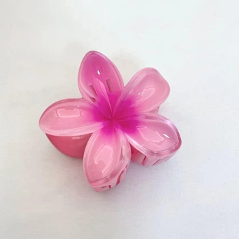 Крабик-зажим Hawaiian flower ANbeauty заколка для волосся 8 см Pink (AN0103471)