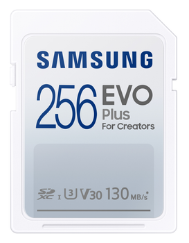 Карта памяти Samsung Evo Plus SDXC 256GB Class 10 UHS-I U3 V30 (MB-SC256K/EU)