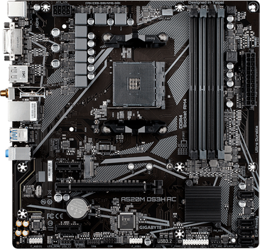 Материнская плата Gigabyte A520M DS3H AC (sAM4, AMD A520, PCI-Ex16)