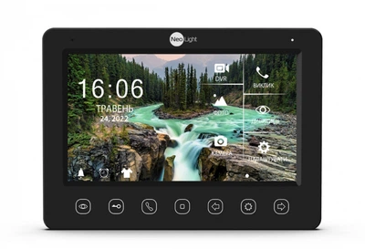 Відеодомофон 7" NeoLight KAPPA+ HD Black з детектором руху і записом відео (177983)