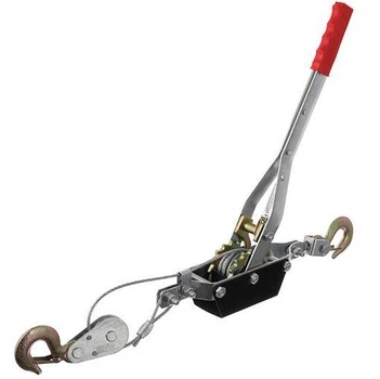 Лебідка ручна важільна Intertool 2 т трос 1.5 м x 4.5 мм гаражна автолебідка 2 гаки (000006507)