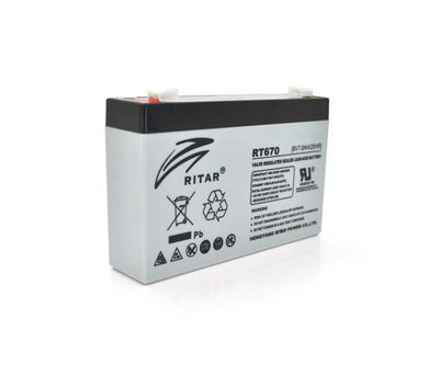 Аккумулятор 6 вольт 7 ампер AGM RITAR RT670