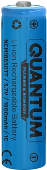 Аккумулятор Quantum Li-ion NCM 18650 1800 mAh 1С с клеммным выступом 1 шт (1224)