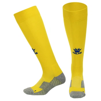 Гетри футбольні чоловічі KELME LIGA K15Z908-9714 (нейлон, бавовна, спандекс, розмір M, жовтий-синій)