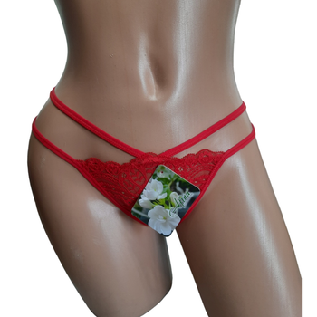 Трусики стринги шнурочки Афина 027 2XL Красный