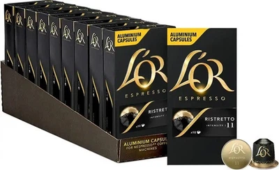 Набір кави в капсулах Nespresso L'OR Espresso Ristretto 100 шт Неспрессо Льор