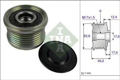 Механизм свободного хода генератора Ina Mazda 3/6/CX-3/CX-5/CX-9 2.2D 12- (535 0247 10)