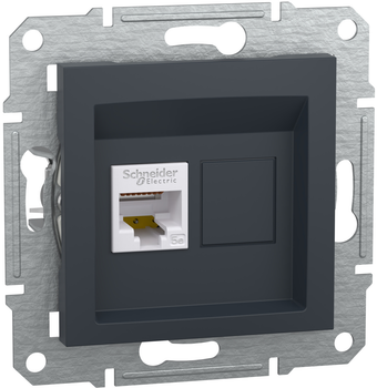 Компьютерная розетка Schneider Electric Asfora RJ45 5 категория UTP Антрацит (EPH4300171)