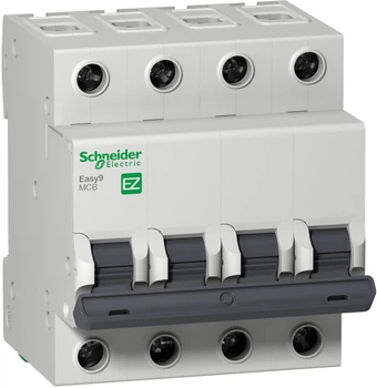 Автоматичний вимикач Schneider Electric 4 Р 32 А тип C EZ9 (EZ9F34432)