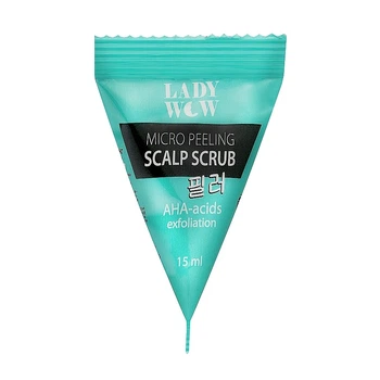 Скраб-мікропілінг для шкіри голови з AHA-кислотами Lady Wow Micro Peeling Scalp Scrub 15ml