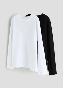 Реглан білий і чорний 2шт H&M 146-152см (400099978)