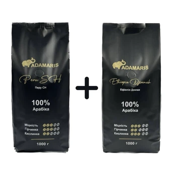 Кофе в зернах Adamaris Перу СН+Adamaris Эфиопия Джимма