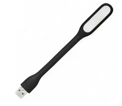 USB-лампа светодиодная гибкая работает от USB и повербанка макс 2.1А черная (938)