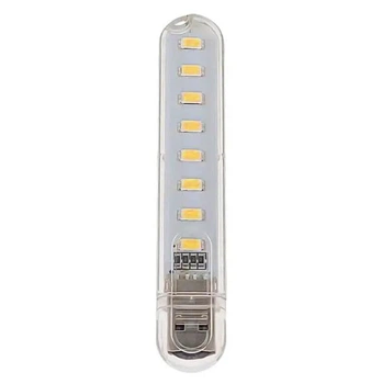 Лампа USB фонарь светодиодная 8LED работает от повербанка макс 2.1А (937)