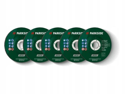 Набір дисків для чорнової обробки металу Parkside 5шт 115мм