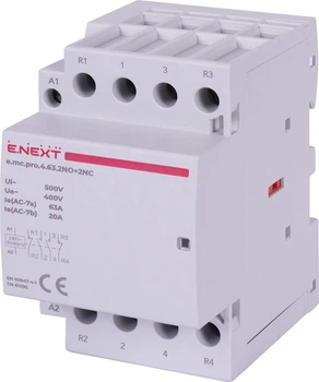Контактор модульний 4P 63А 2NO+2NC 220V [p005231] E.NEXT e.mc.pro.4.63.2NO+2NC
