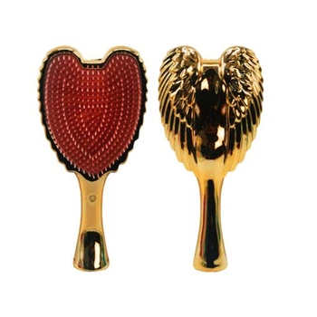 Расческа для волос MIC Angel Metallic 15 см бронзовая с гибкими зубчиками для легкого распутывания и создания профессиональных причесок