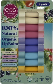 Набір органічних бальзамів для губ EOS 100% Natural (9 шт) 1820576