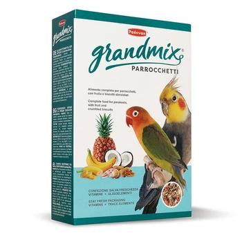 Основний корм Padovan GrMix parrocche для середніх папуг 850г в упаковці (PP00185)