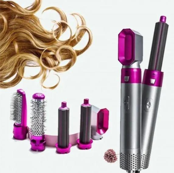 Стайлер фен-щетка 5 в 1 Hot Air Styler для разных типов волос с функциями придания объема выпрямления