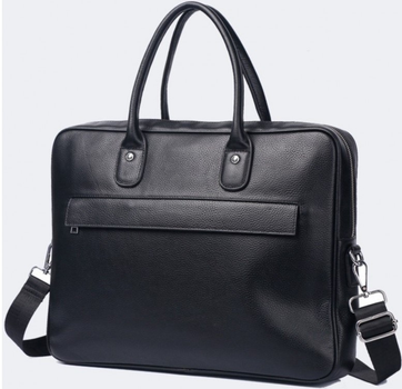 Сумка-портфель для ноутбука кожаная Tiding Bag M364A Черный 40 х 30 х 6 см