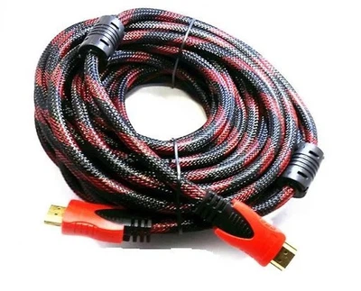 5-метровый 3D кабель Hdmi 5m в оплетке черно красной