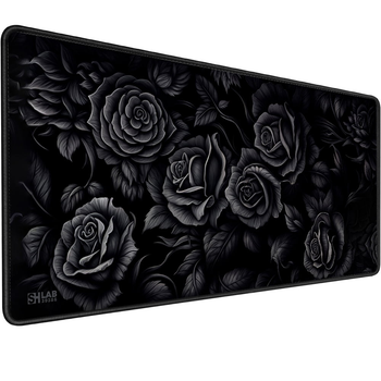 Ігрова поверхня (Килимок для мишки) SHLab Black Grey Roses SHM-1088 (70х30 см) (39386)