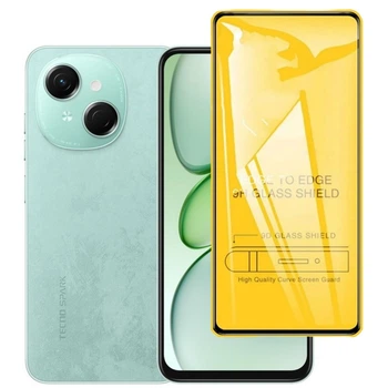 Защитное стекло TDG 9D для Tecno Spark Go 1 (KL4) полная проклейка черный